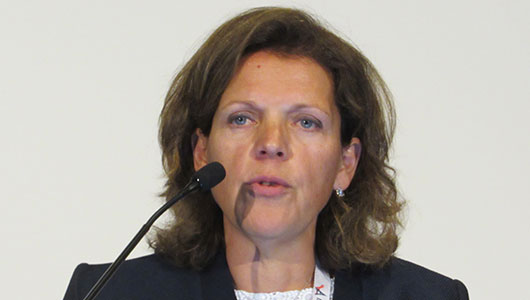 Hanneke Schuitemaker, en la IAS 2017. Foto: Gus Cairns, aidsmap.com 